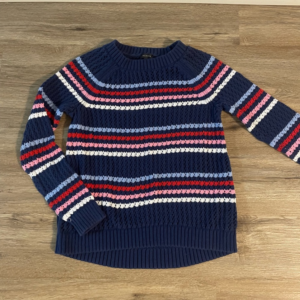 Talbots Multicolor Striped Sweater